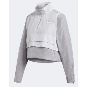 Adidas Originals Women’s Layered Long Sleeve Track Jacket Size Small Dash Grey